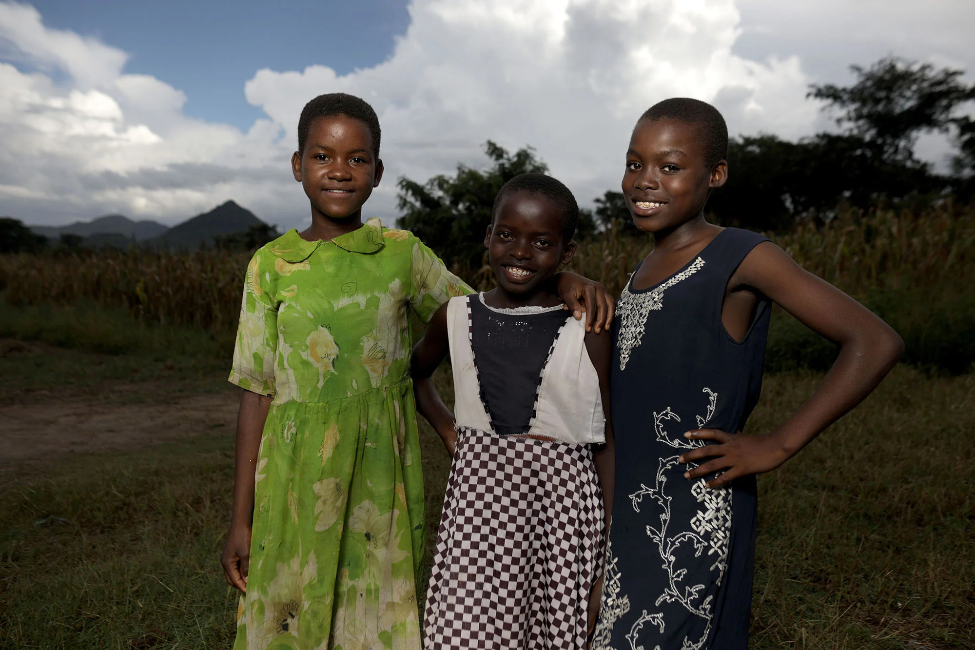  Children pose for a photo at the Children's Corner.&nbsp;Photo by Josh Estey. 