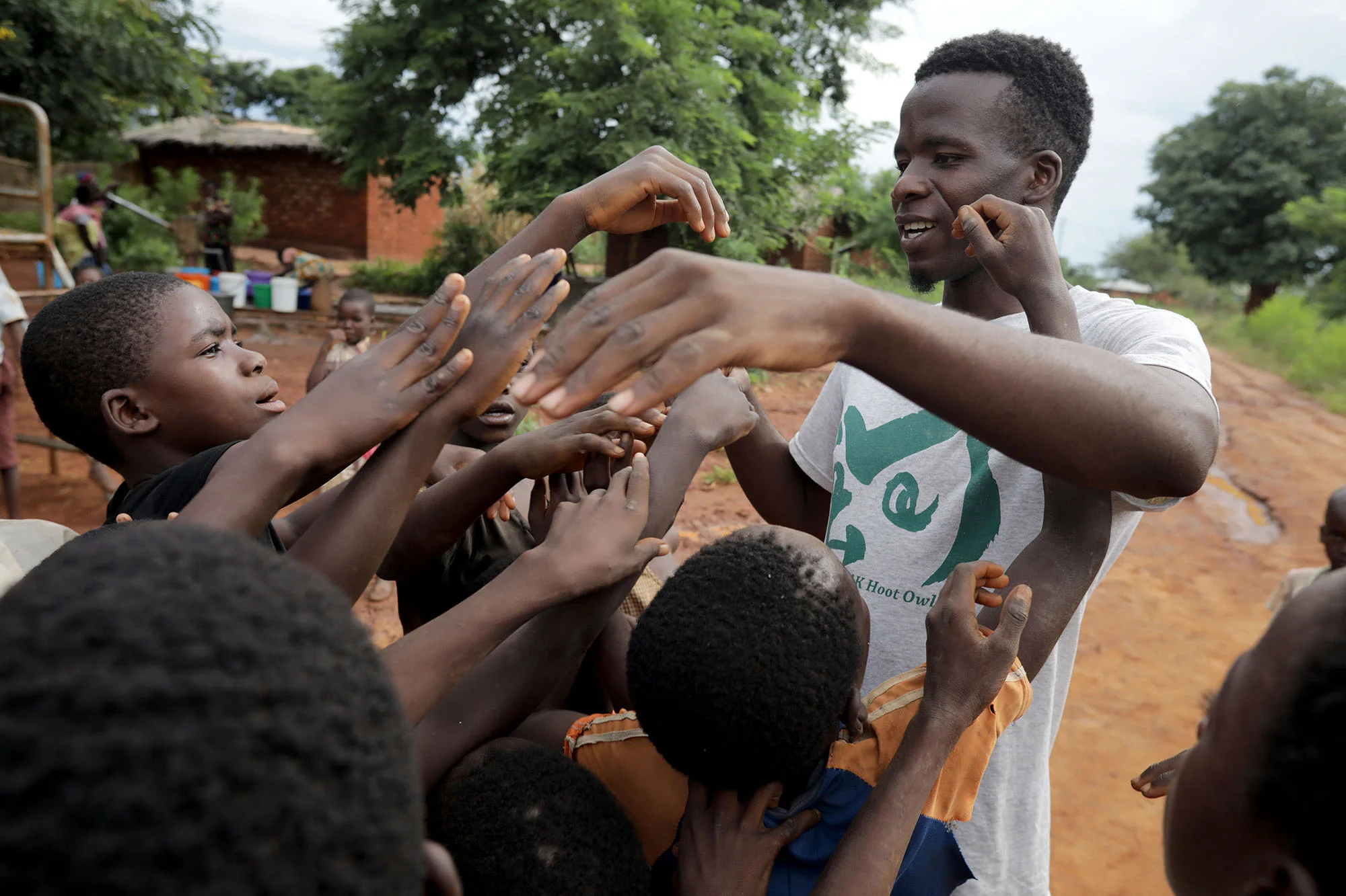  Children play at the Children's Corner. Photo by Josh Estey. 