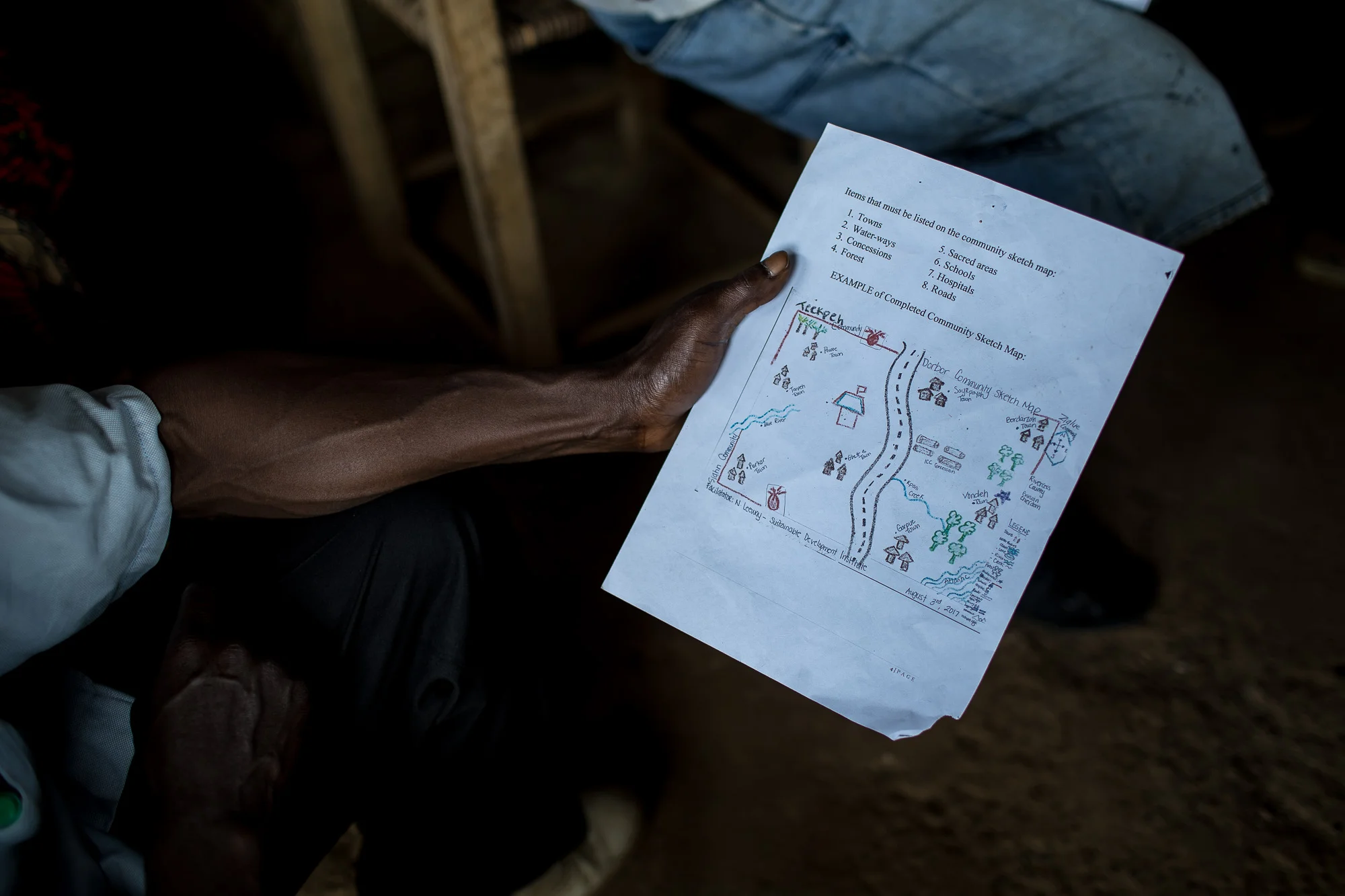  BLAYAH TOWN, LIBERIA: Aug. 30, 2017 -  The Jogbahn Clan fought against the British-owned company Equatorial Palm Oil (EPO) when they tried to take over their land in 2013. The people in the community depend on the land for their livelihoods. The Sus