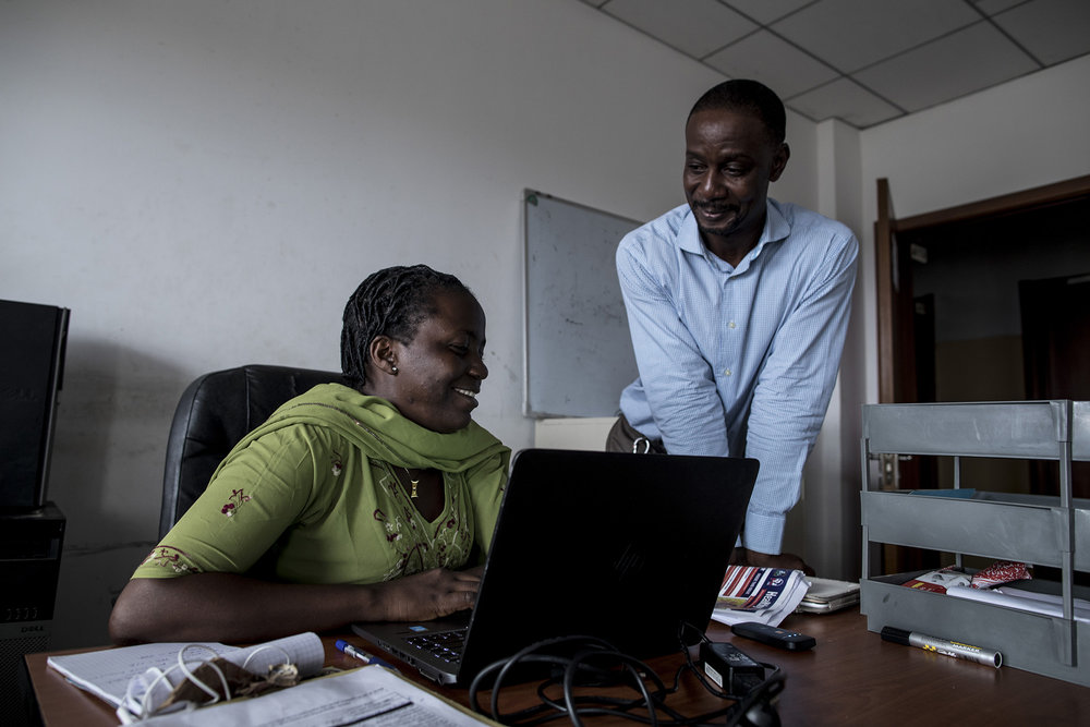  MONROVIA, LIBERIA: August 23, 2017 -  During the Ebola outbreak that started in 2014 there was no centralized system for the Ministry of Health to communicate to all healthcare workers across the country at the same time. UNICEF and USAID teamed up 