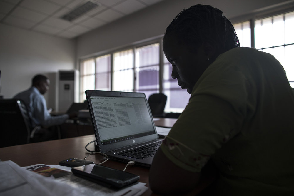  MONROVIA, LIBERIA: August 23, 2017 -  During the Ebola outbreak that started in 2014 there was no centralized system for the Ministry of Health to communicate to all healthcare workers across the country at the same time. UNICEF and USAID teamed up 