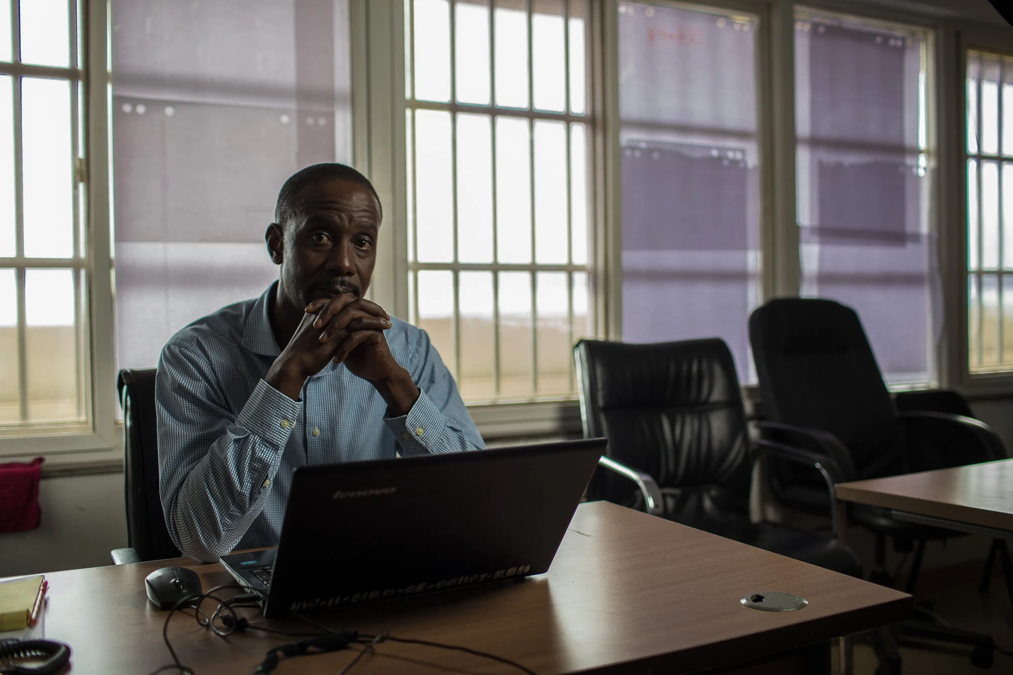 MONROVIA, LIBERIA: August 23, 2017 - During the Ebola outbreak that started in 2014 there was no centralized system for the Ministry of Health to communicate to all healthcare workers across the country at the same time. UNICEF and USAID teamed up to create a platform that utilized mobile phones to facilitate a two way communication system between healthcare workers and the centralized ministry. Now healthcare workers receive text messages on their phones with vital information when there is a health emergency. They can also use their phones to send important information like the status of supply stocks in the clinic. Photo by Morgana Wingard