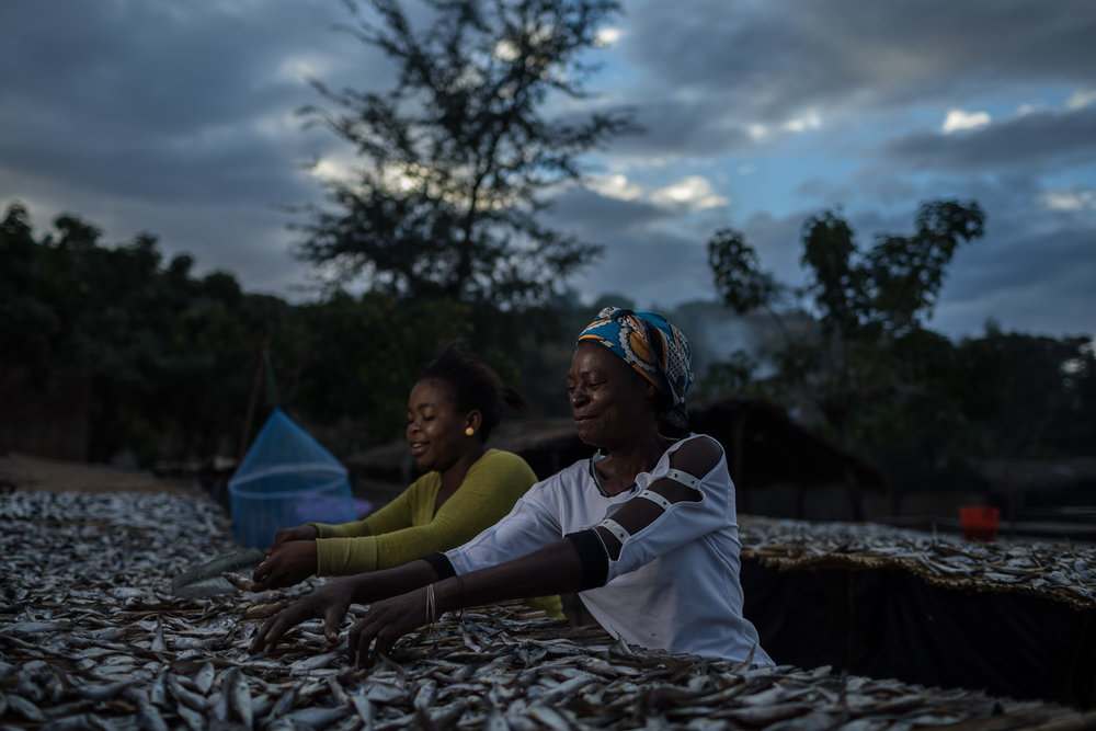  MASAKA BAY, MALAWI - May 25, 2018:  Through funding from USAID PACT Malawi started the Fisheries Intergration into Society and Habitats (FISH) project to empower local community's to manage and protect the fish populations of Lake Malawi. Beach Vill