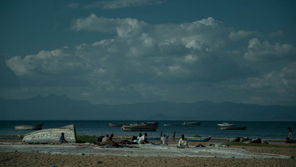 Fishermen an Nkopola Beach