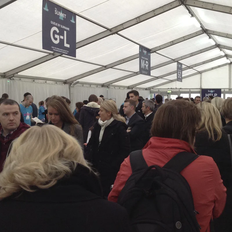 Registration area at the Royal Dublin Society