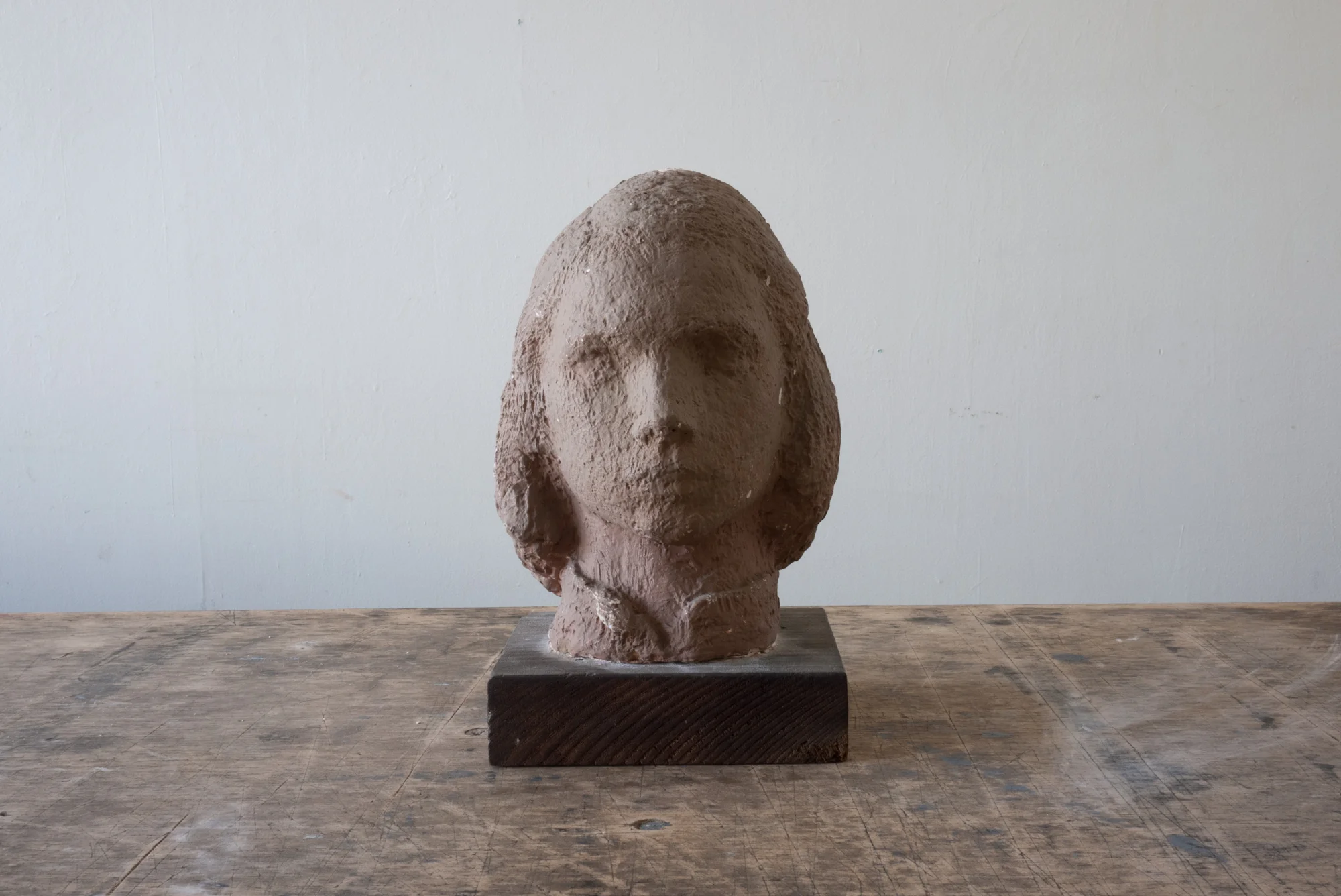 Gaetano Cecere Plaster Sculpture Wood Base #37