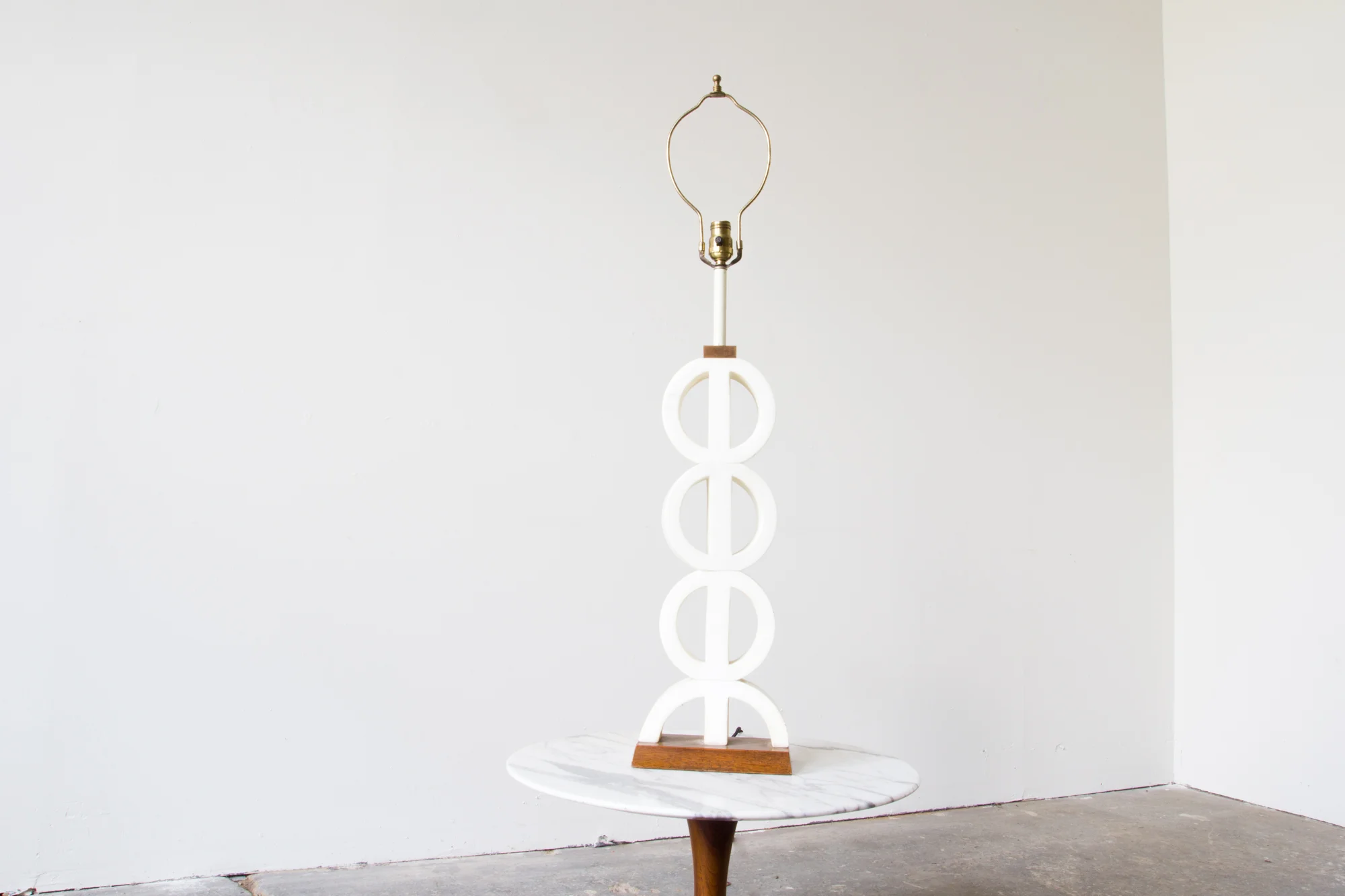 Marble + Wood Eyelet Lamp