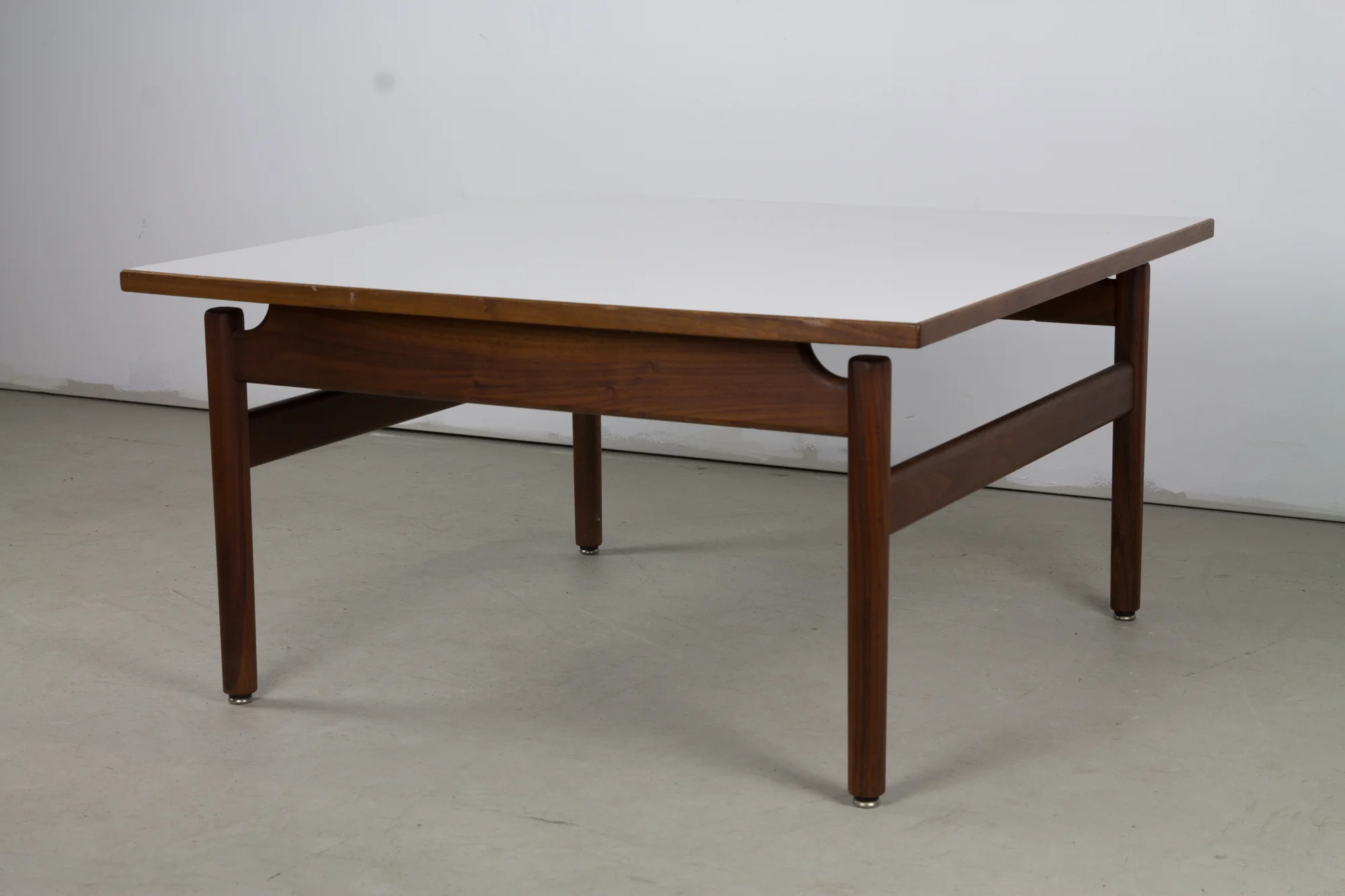 Jens Risom Walnut and Laminate Coffee Table