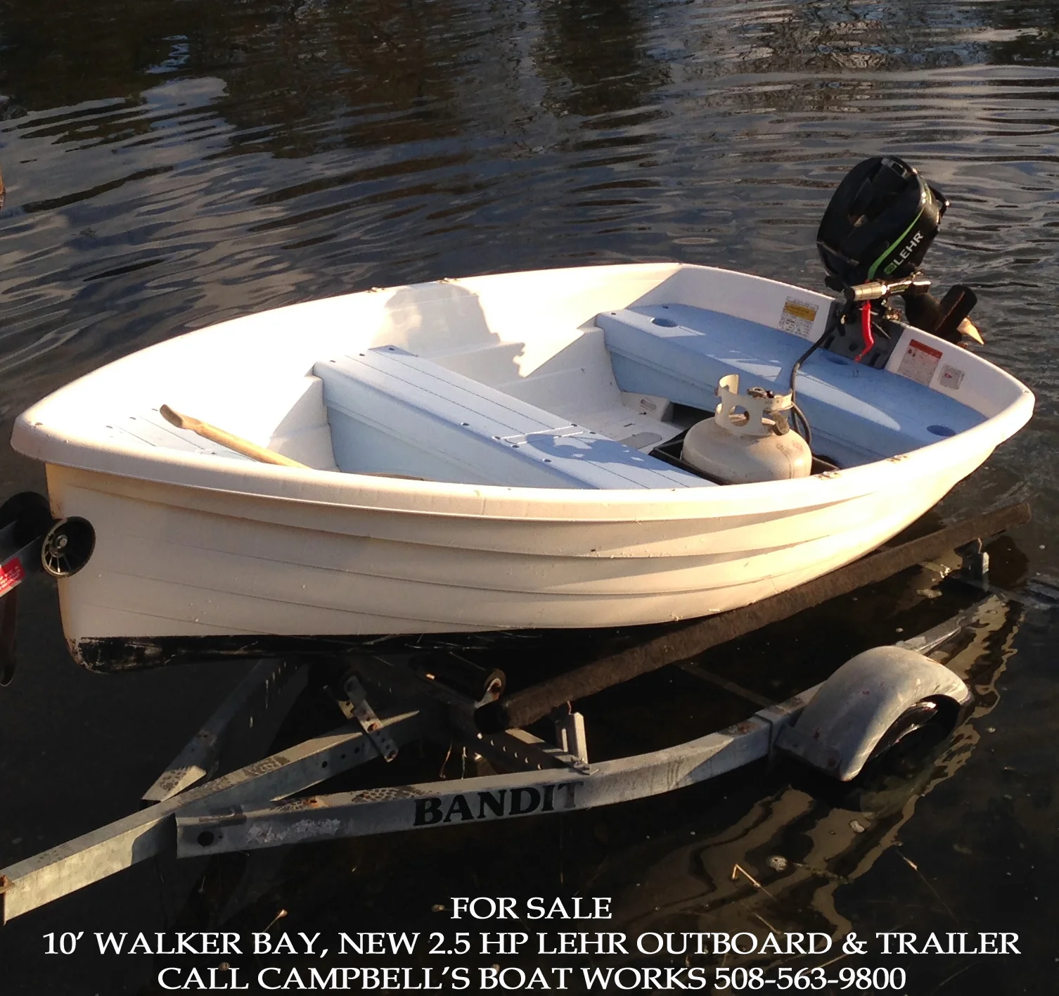 10' Walker Bay Dinghy New LEHR 2.5 Hp Outboard For Sale