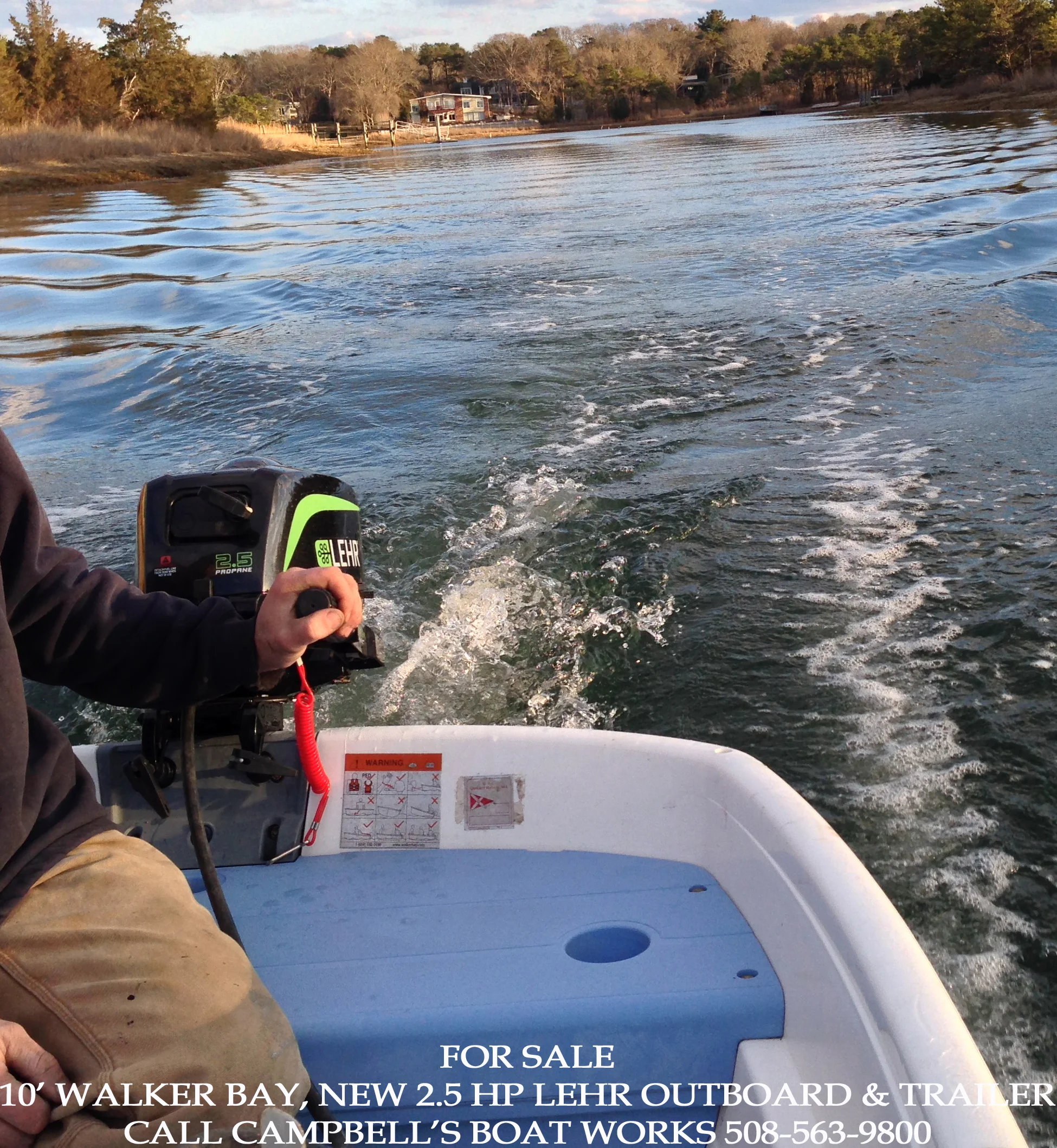 10' Walker Bay Dinghy New LEHR 2.5 Hp Outboard For Sale