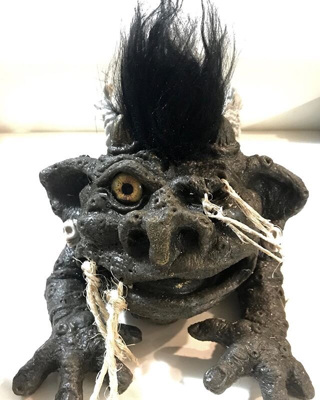 This weeks #Amazon #Shrunken Head #Boglin! Who wants one? Should I make more than one? #boglins #monster #puppets #muppets #fivepointsfest #designertoy #toys #custom