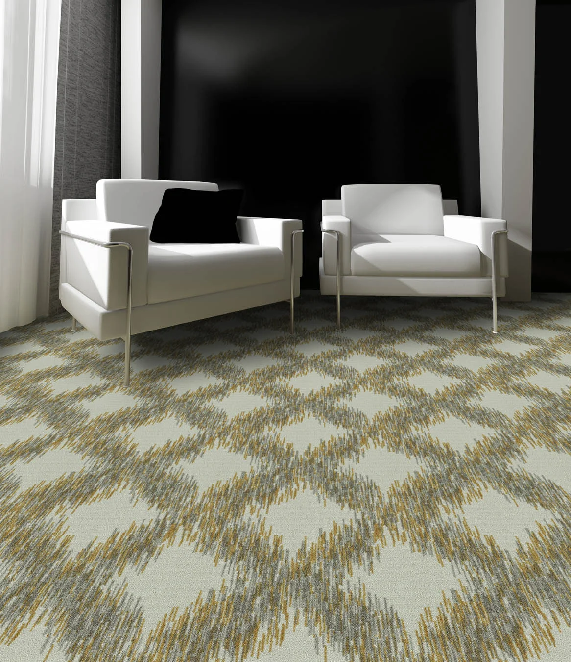 Pattern # 5596 Pattern Name: Cool Ikat Pattern Repeat: 18" x 22" In Stock