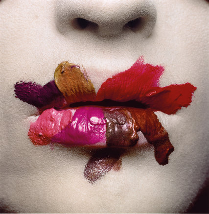 From a photo shoot for “Mouth (for L’Oréal), New York, 1986.” Credit: Irving Penn Foundation, Metropolitan Museum of Art