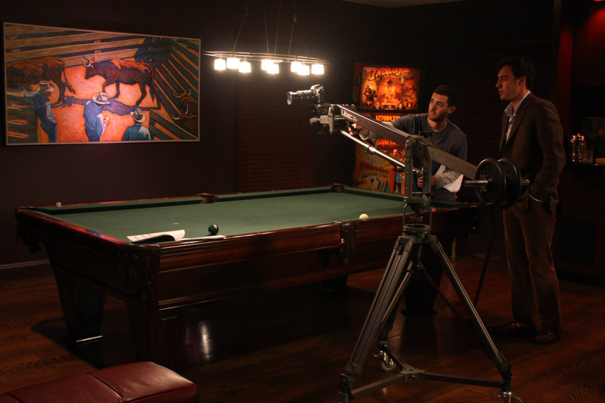 Kyle and Micah on set of Milt Retires. 
