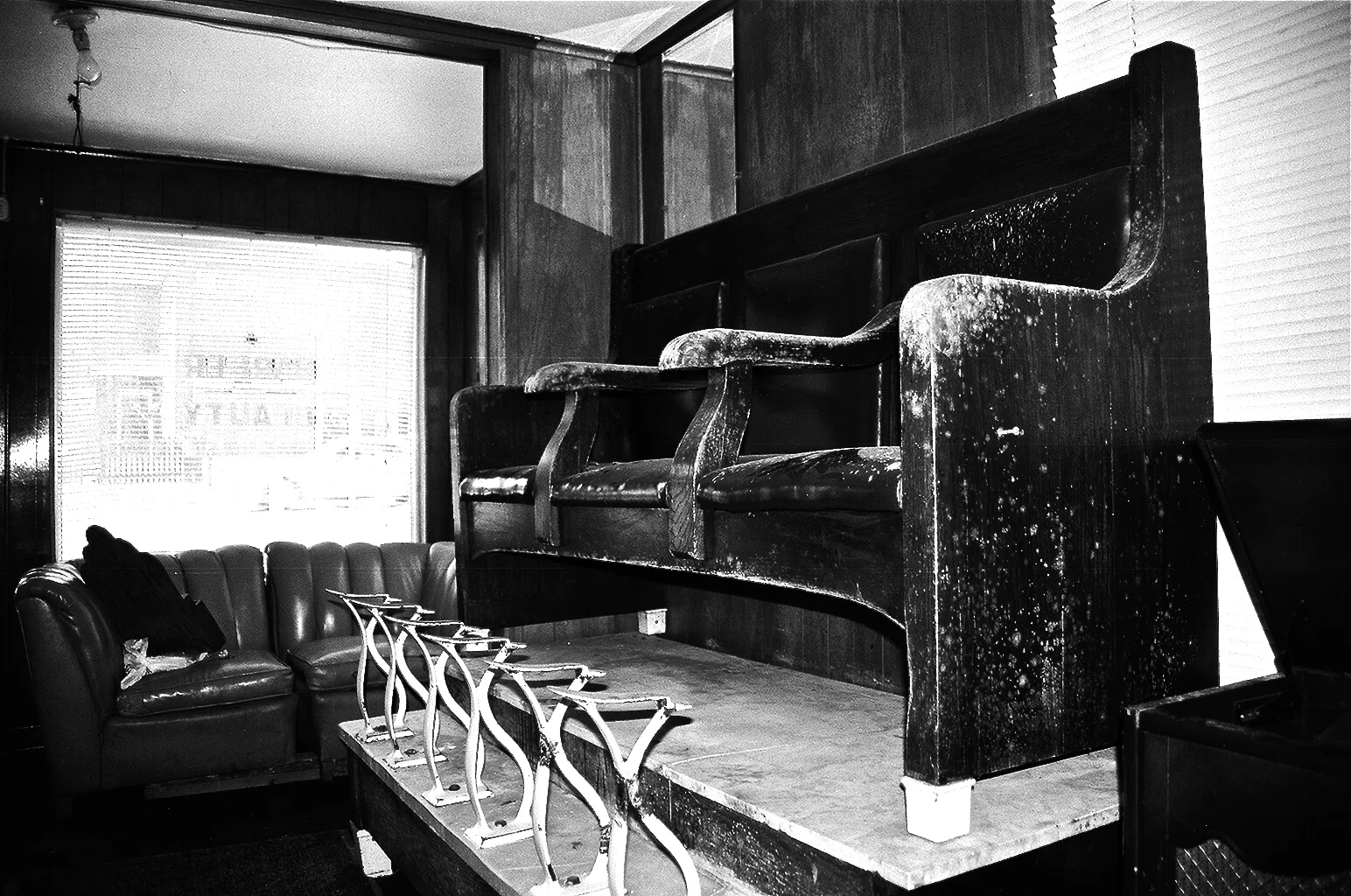  35mm B&amp;W. Barber &amp; Beauty. Austin, TX. Now Closed.&nbsp; 