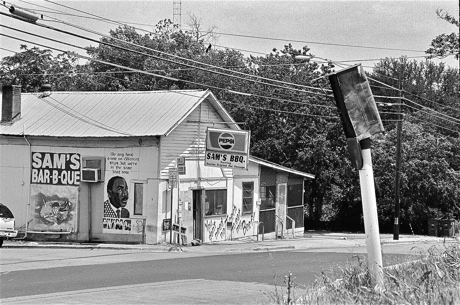  35mm B&amp;W. Sam's BBQ. Austin, TX.&nbsp; 