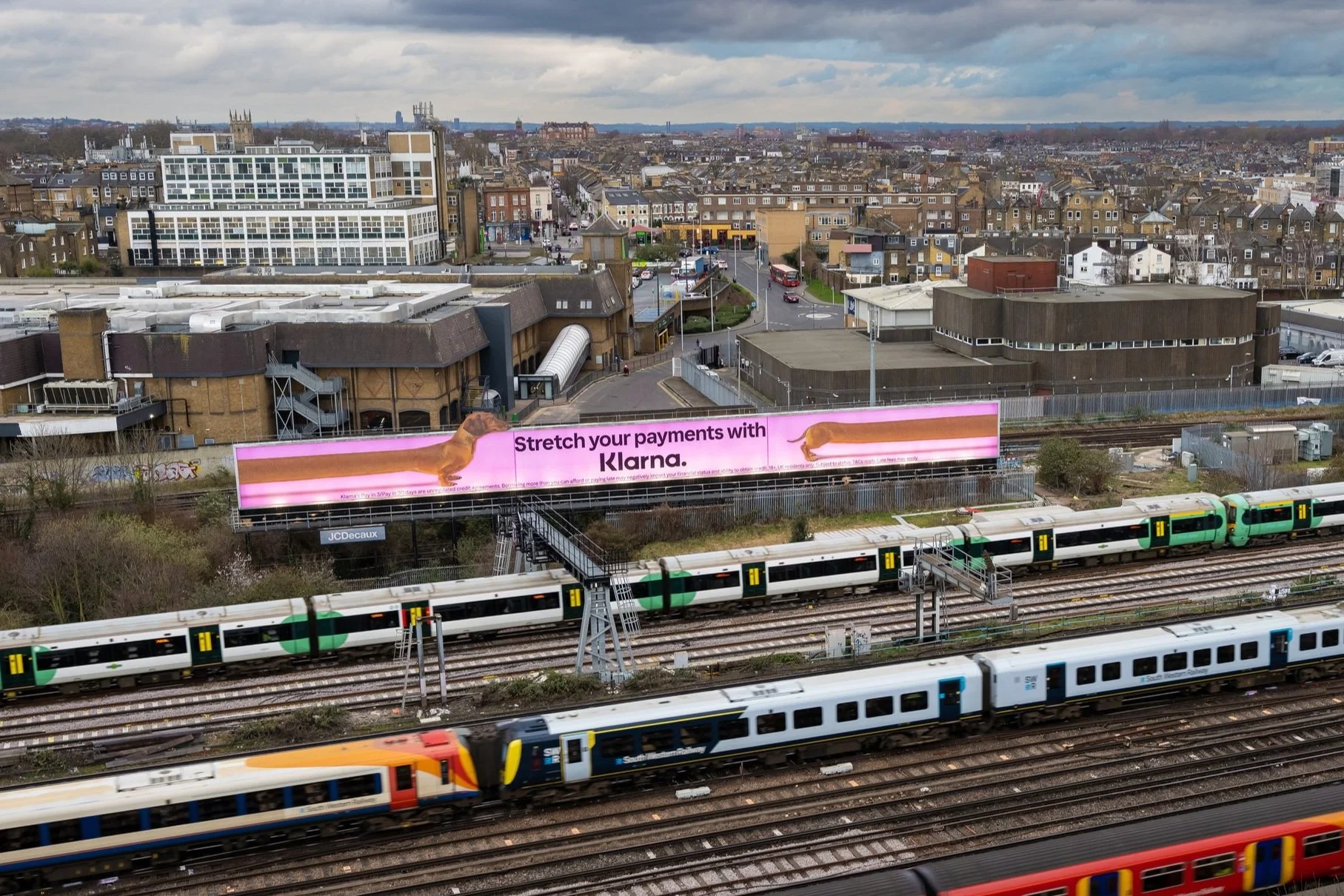  When people liked our stretching dog, we made a billboard.  