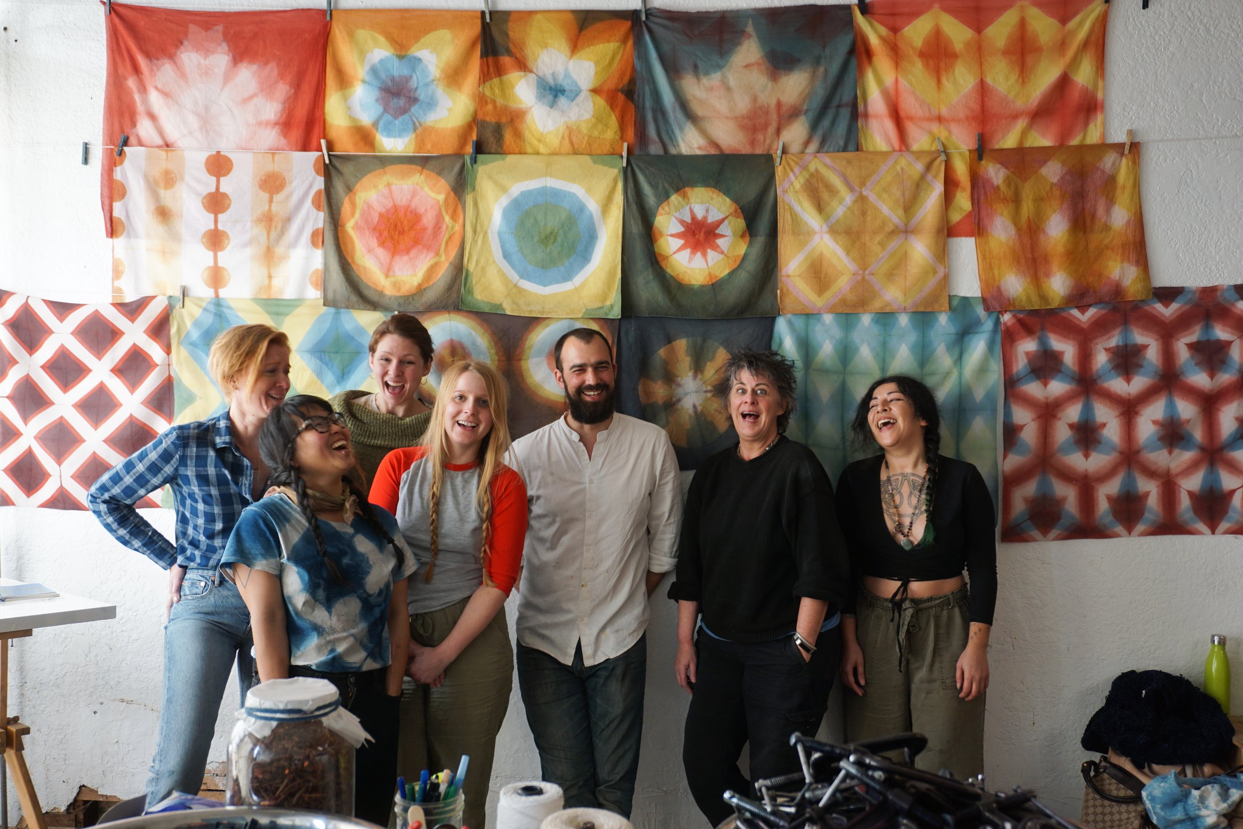 Rainbow Clamp Shibori Workshop Graham Keegan Natural Dye Los Angeles Class.jpeg