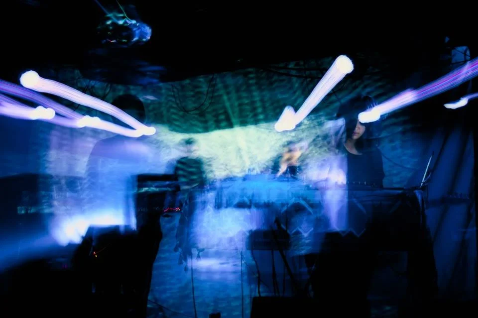  Volutes Live at the Empty Bottle.&nbsp;Joined by Jon Monteverde on keys. P hoto by   Chien-An Yuan     