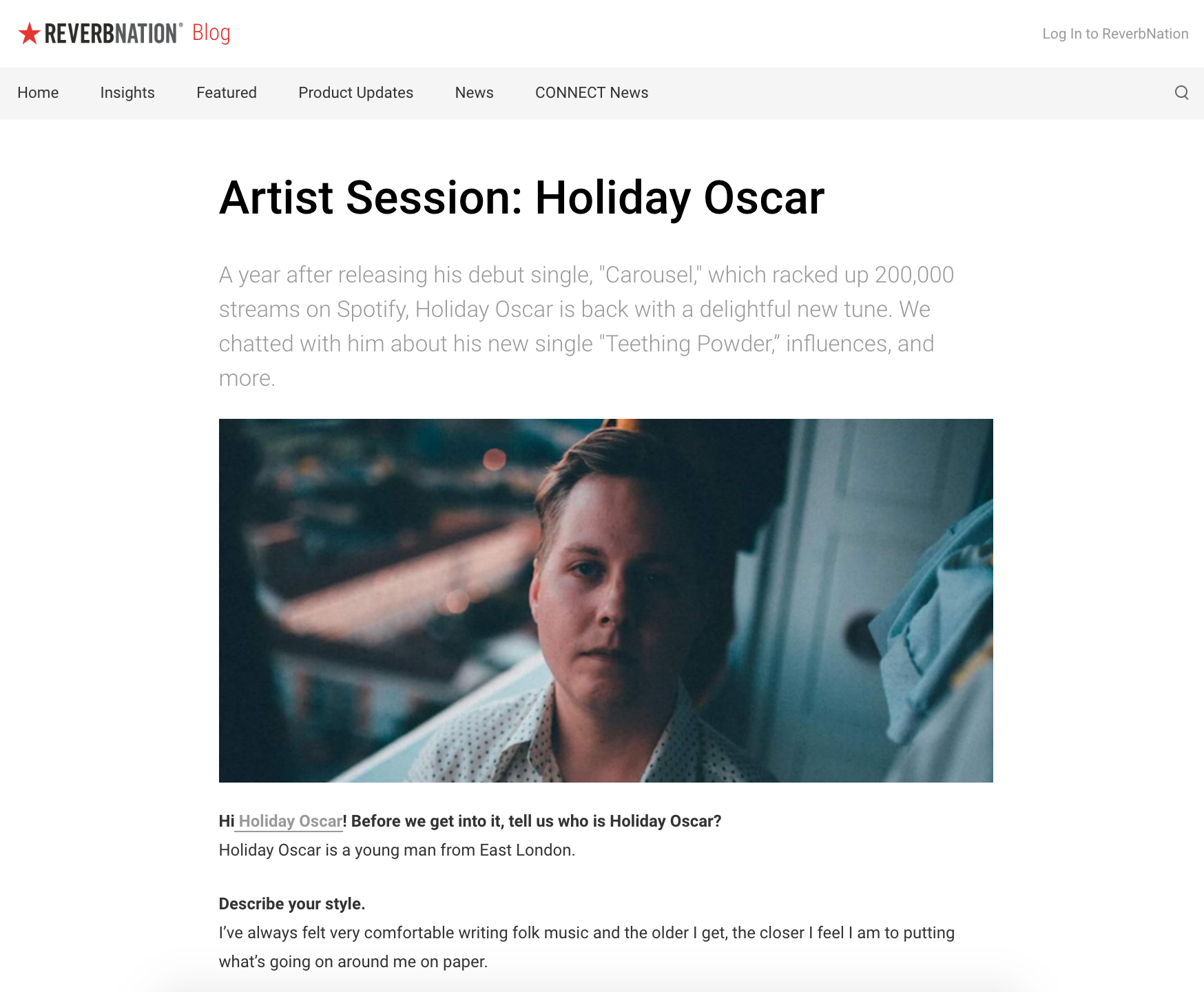 Holiday Oscar / ReverbNation