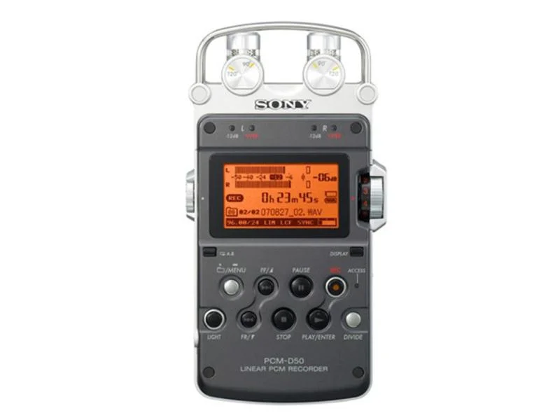 Sony PCM D-50 Small Stereo 2-track Digital Audio Recorder with In-Built Microphones.
