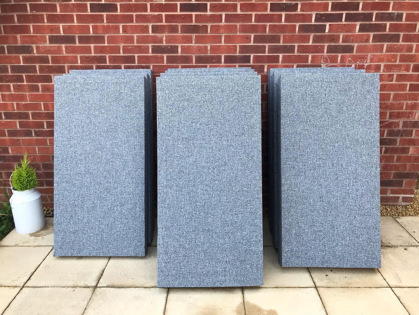 **SOLD OUT**
10x Sound Absorber Panels For Room Acoustic Treatment. Handmade with high-quality acoustically transparent Camira fabric.

10x in total
&pound;50 GBP each
&pound;425 GBP for the lot

Selling as not needed in new studio.
Collection from W