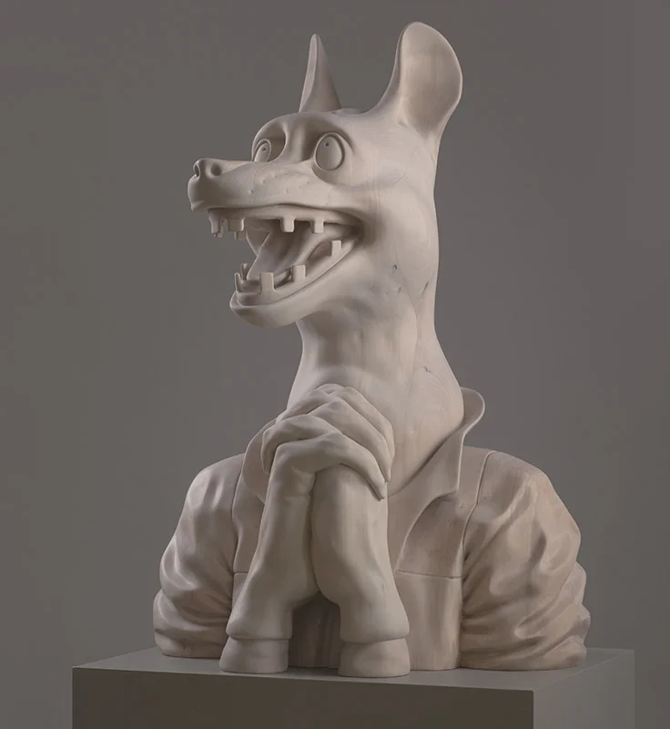 2012, wood carved sculpture