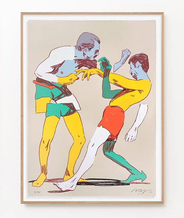 NEW PRINT! Available through the link that appears in my instagram profile. &lsquo;Nosotros contra nosotros&rsquo; is a limited 150 copies edition diptych composed of two separate prints made on a 50 x 70 cm Somerset velvet newsprint grey, 250 gr aci