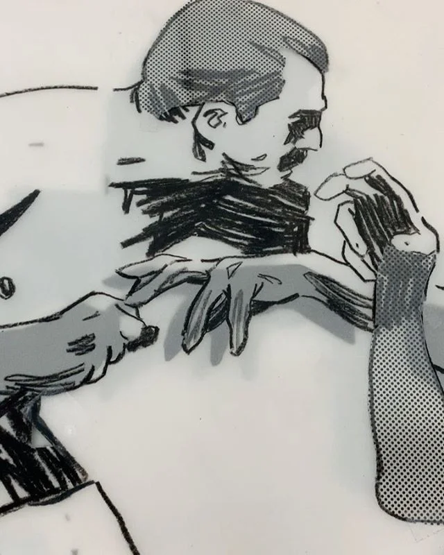 &ldquo;I prepared each layer manually, working on different transparent papers that later were transferred to the screen. I hope you can appreciate the fact that there is no computer involved. That makes the final piece to have more strength on the s