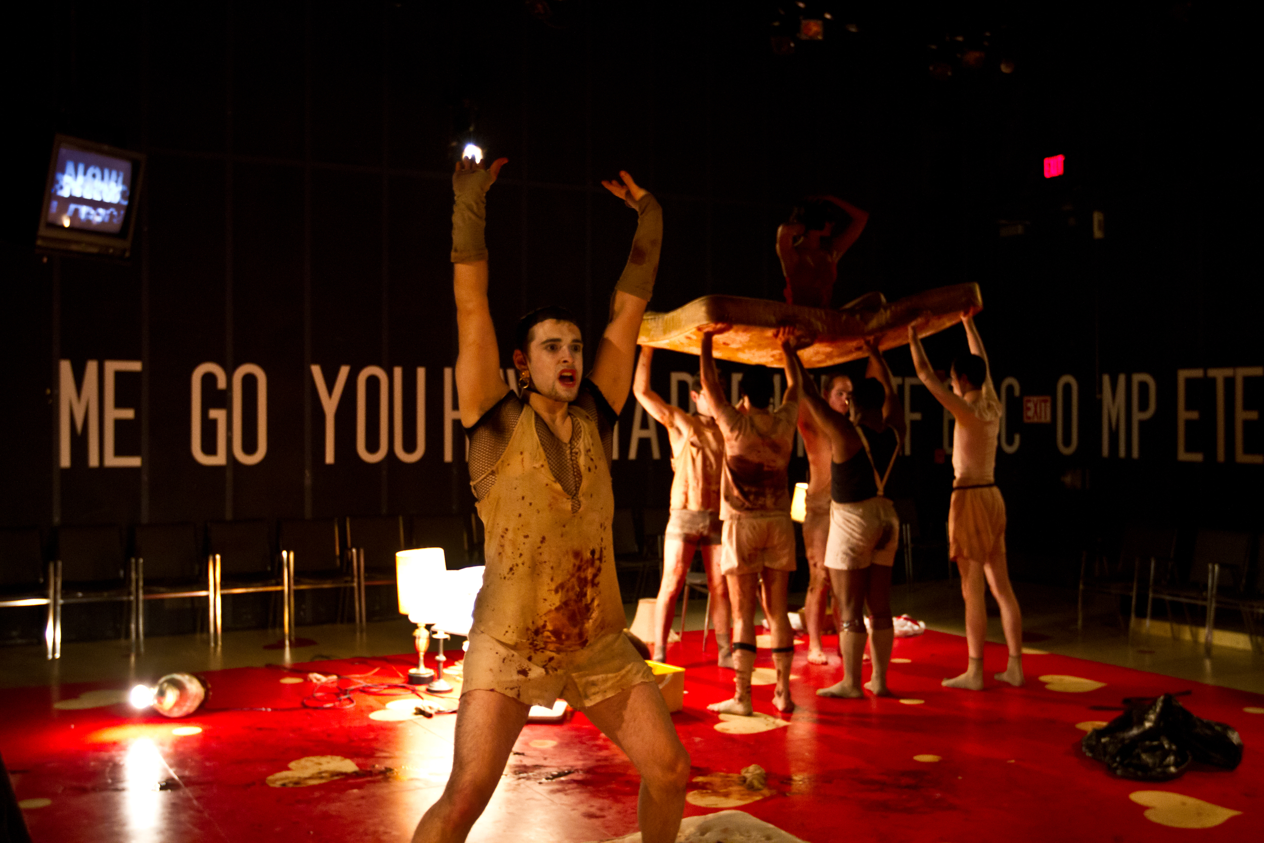 Corey Cott and the Company.  Photo by Bart Cortright