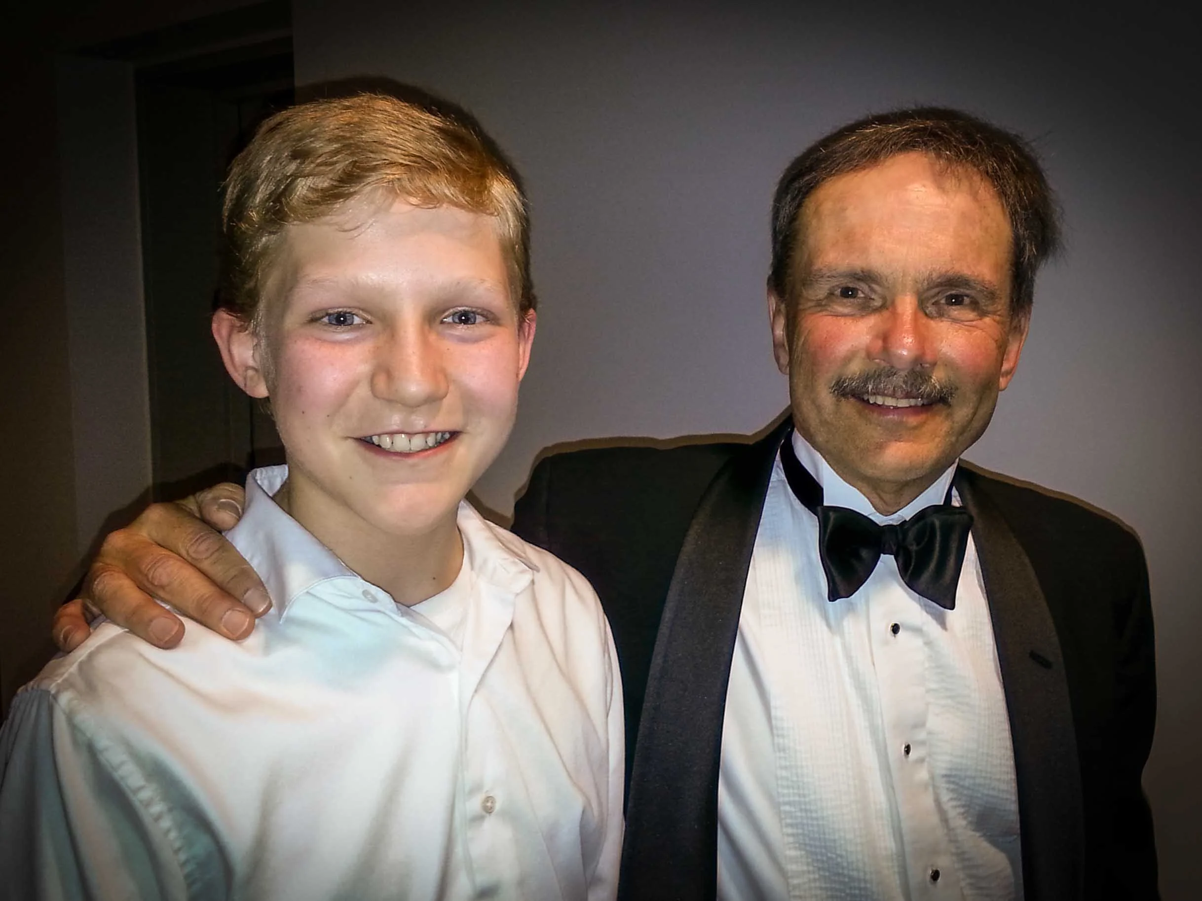 Silas with his orchestra director, Mr Schilke! 