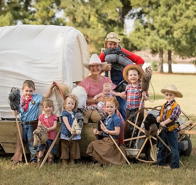 Stick Horse Rodeo buckaroos! The HUNDREDS of kids that participated in the rodeo rode their ponies hard delivering Pony Express Mail, barrel racing, and more. 