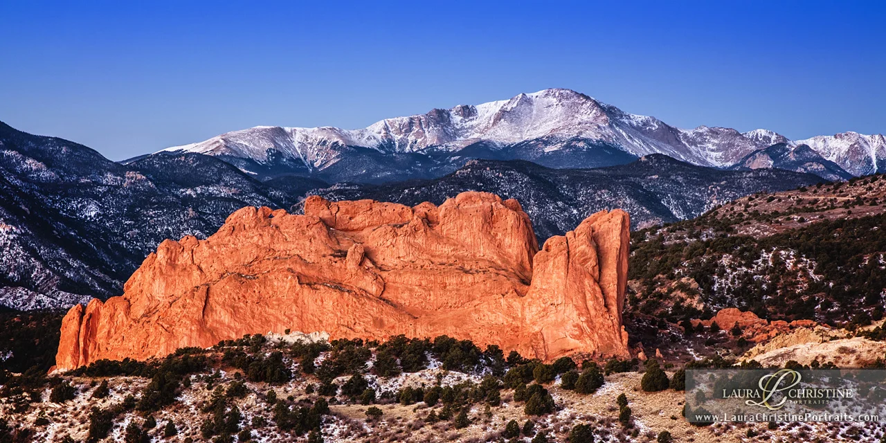 Upon completion of our Christmas concerts, we had the wonderful joy of visiting family in several states, including touring Garden of the Gods! One morning my uncle, along with a few other early birds, traveled to an outlook to beat the sunrise so Laura could capture this photograph! 