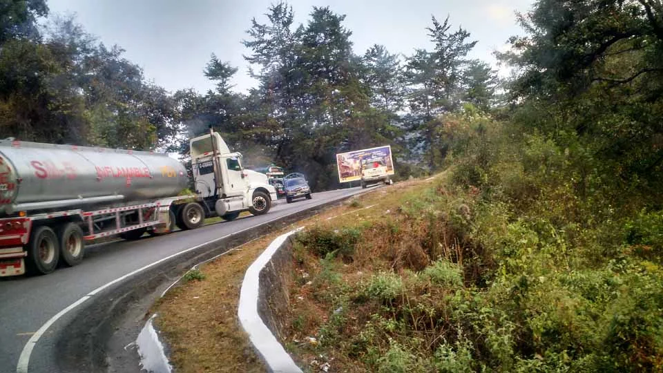 Things they don’t teach you in driver’s ed: what to do when a petroleum truck starts rolling back towards you.
