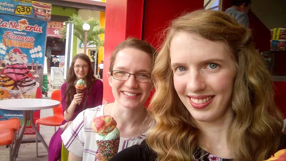 A cool treat between concerts on a warm day in Central America.