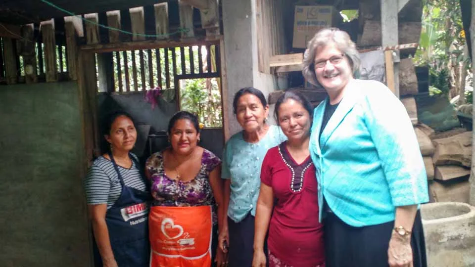 Visiting with the dear ladies that prepared one of our meals. The Guatemalans were so generous and treated us like royalty.
