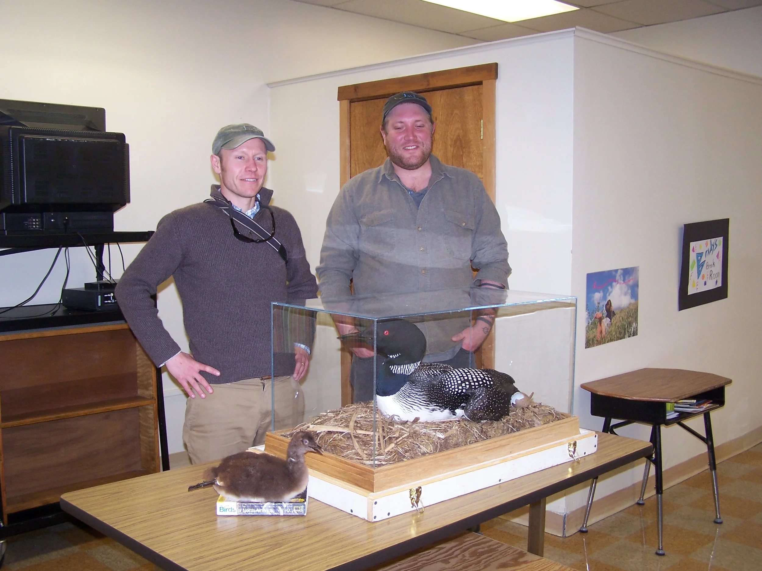 Patrick Keenan of BioDiversity and Alex Dalton-USM student- BRI intern. Photo by Lyn Jellison.