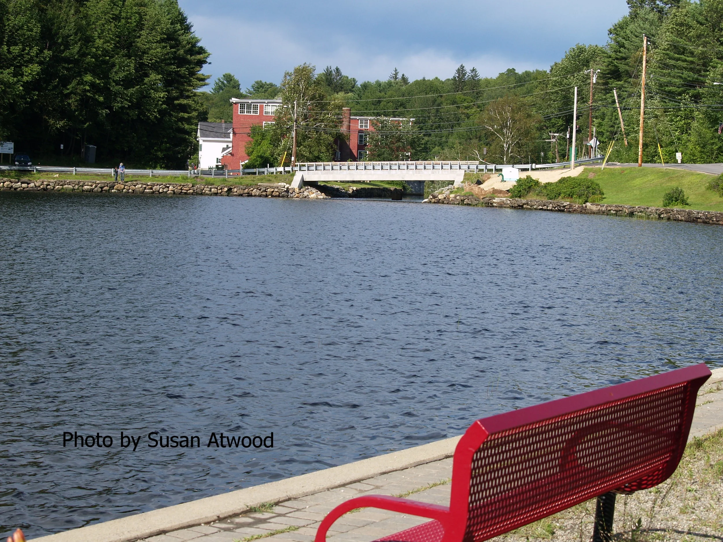 Bench at foot Wilson Lake, Wilton,MES.Atwood.JPG