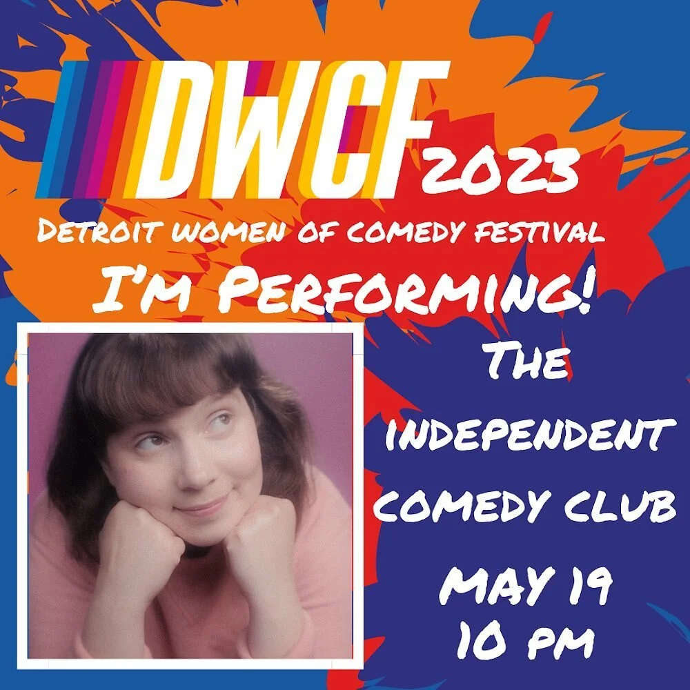 Full transparency, “I’m performing!” is not a direct quote but I am *ahem* performing *ahem* Specifically, at @theindependentcc — Ok see ya in a bit here. Tickets are available @detroitwomenofcomedyfest 
Bye!