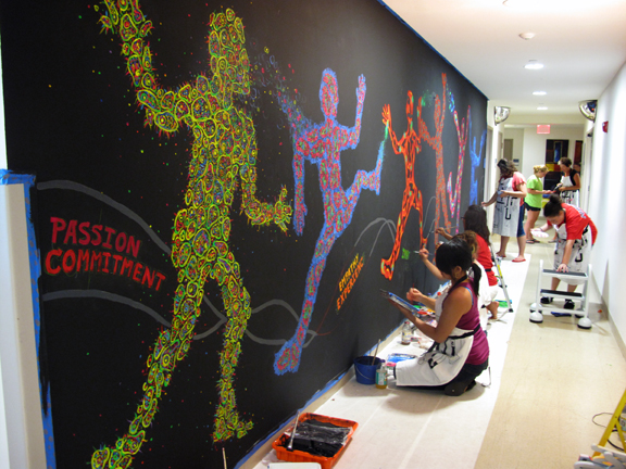 Mural for Cell Signaling Technologies, Beverly, MA. Summer 2013