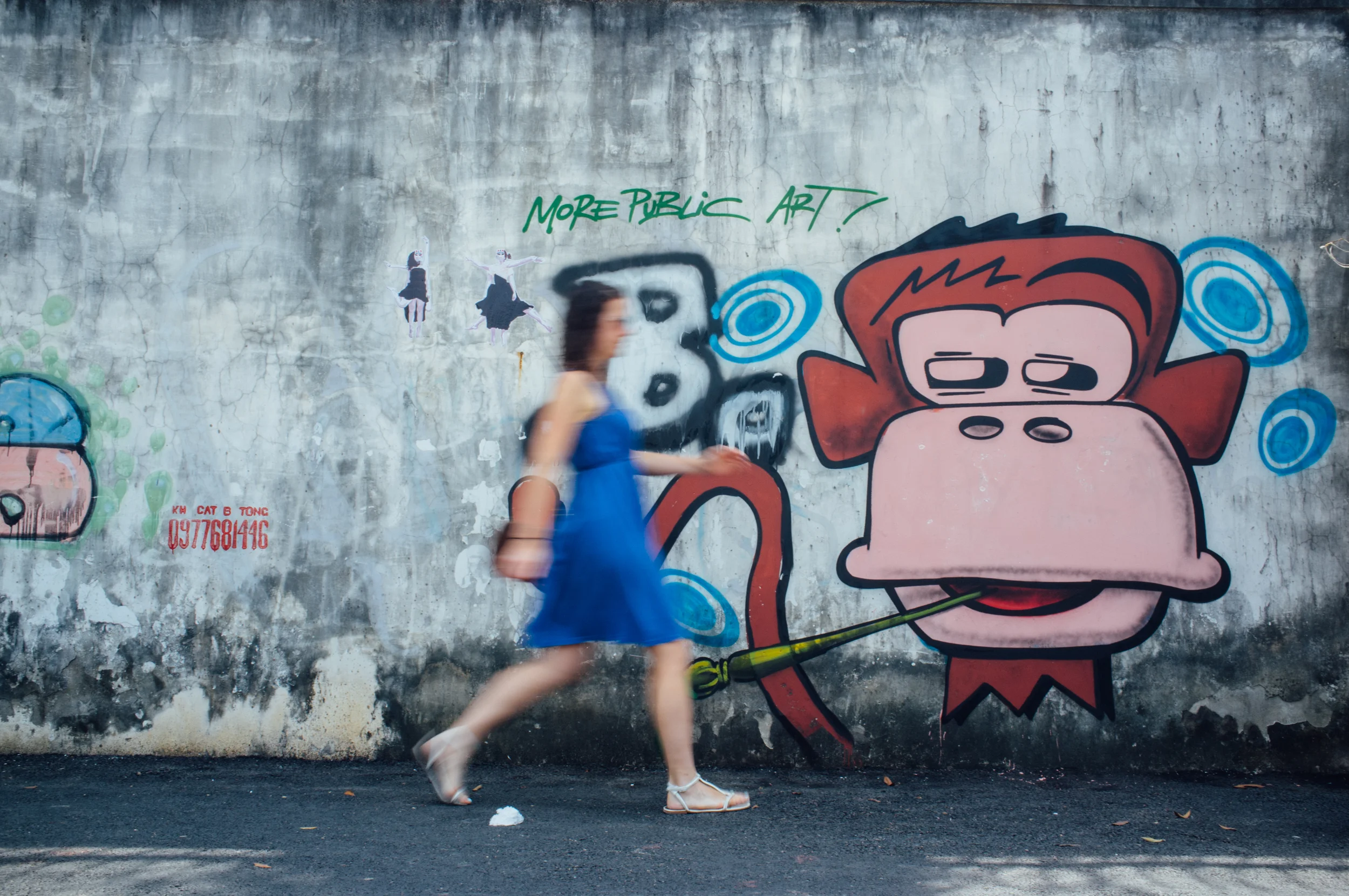 Saigon, Vietnam: This flowy blue dress was easy to slip on, especially if I needed to look "nice"
