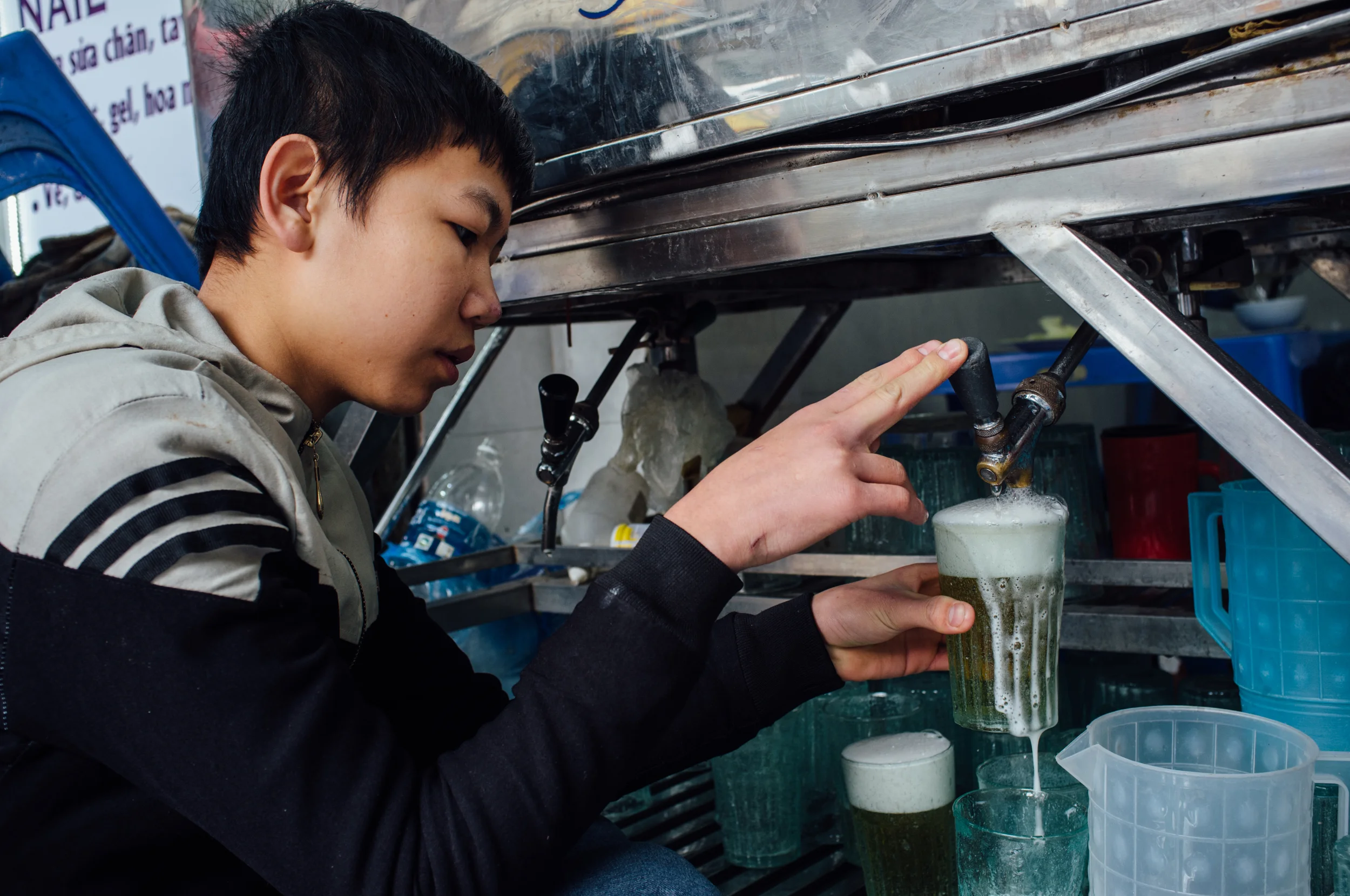 Bia hơi ready to be served