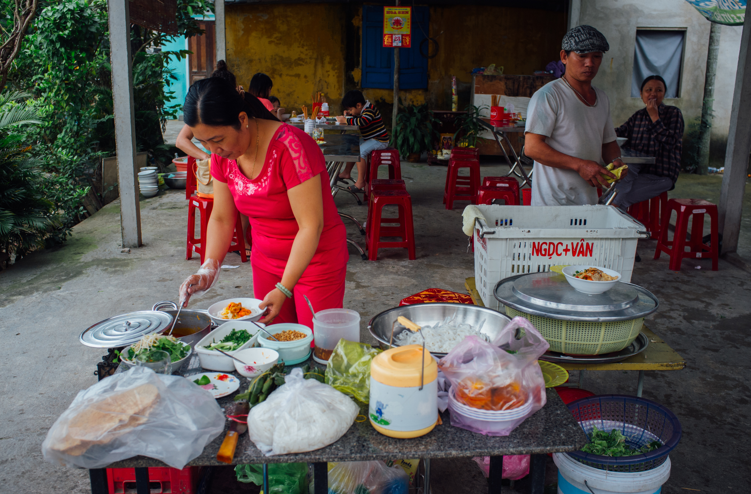 Mì Quảng mise en place