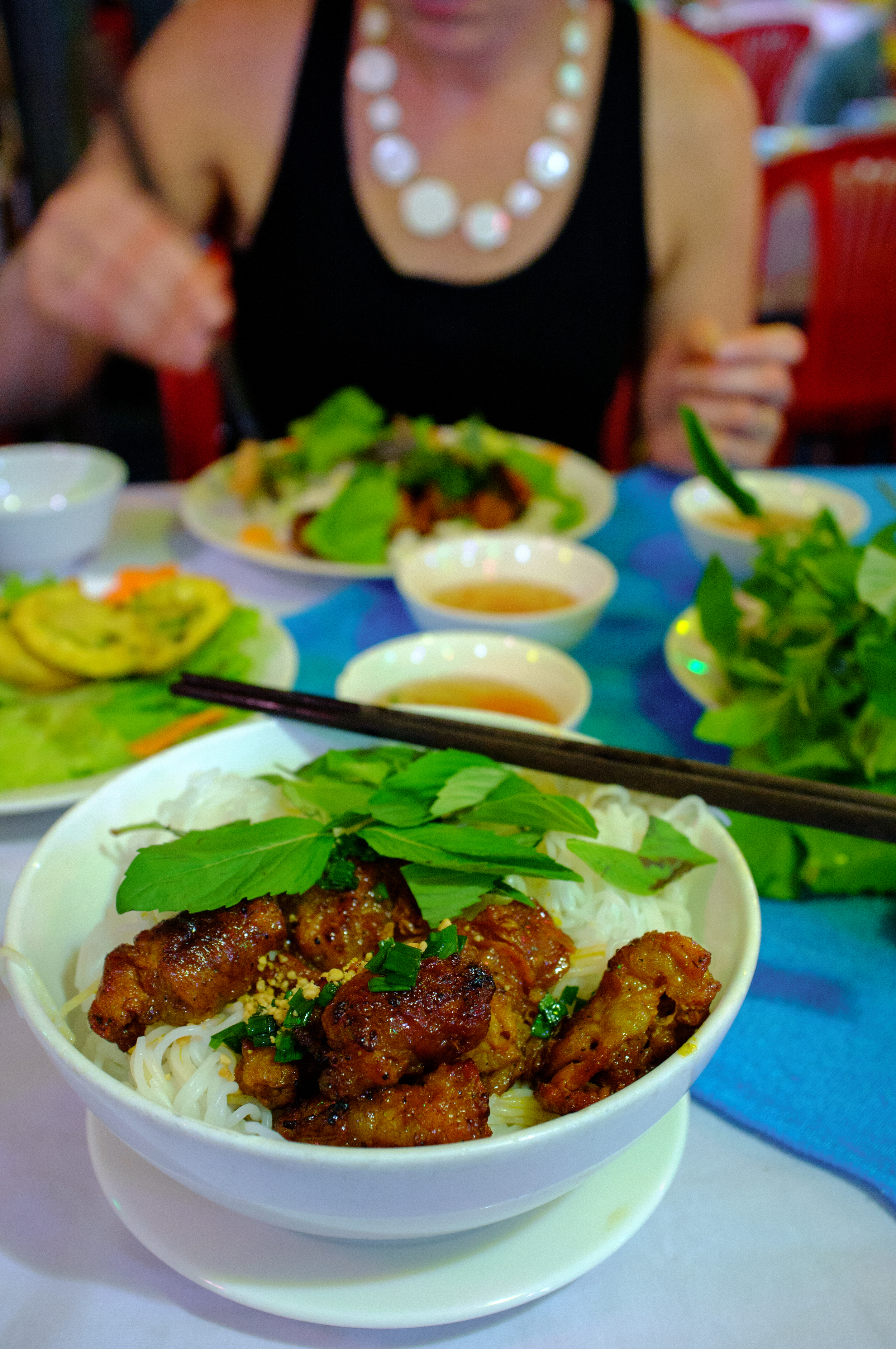 Bún thịt nướng for dinner