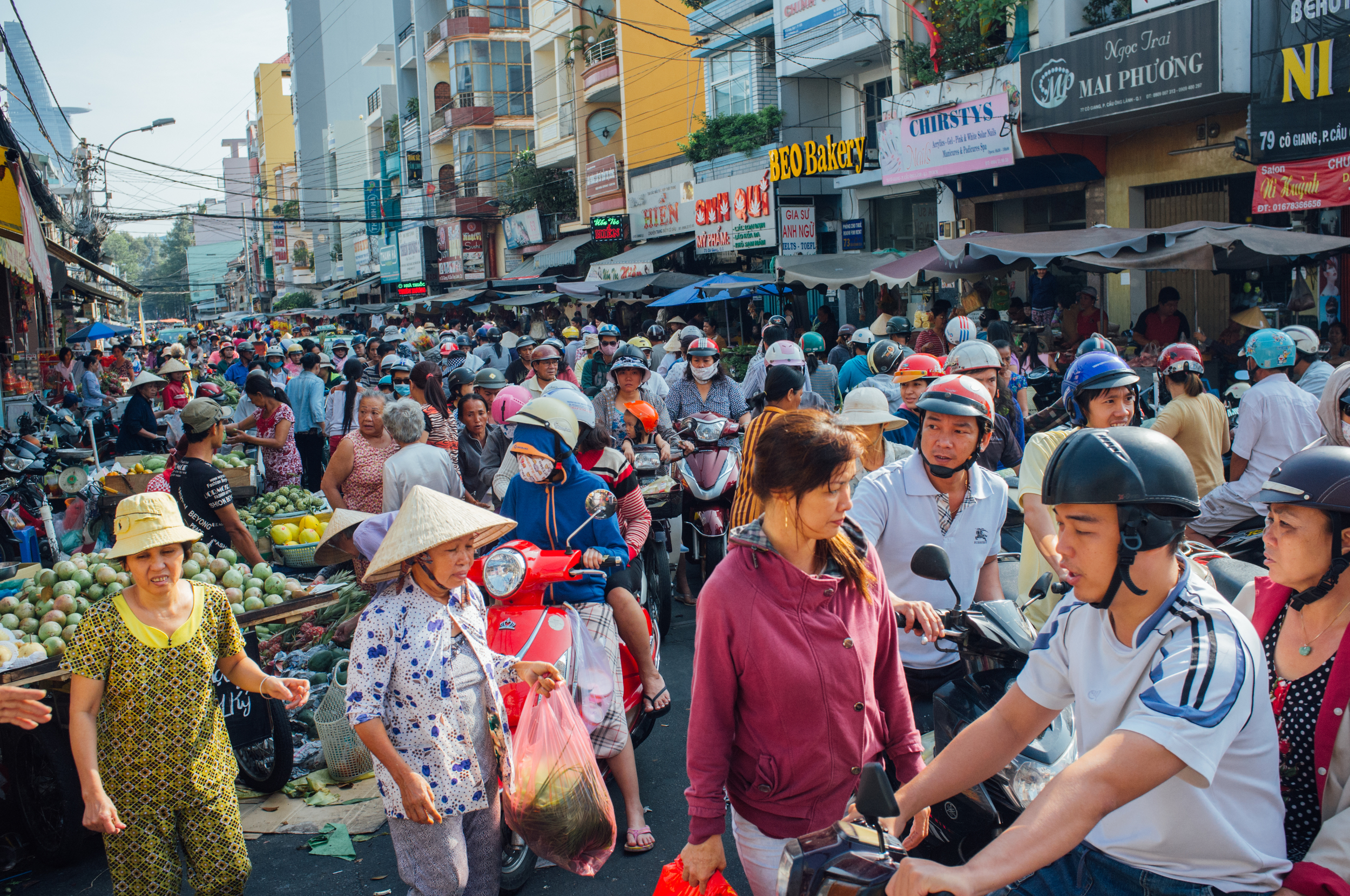 Crowded morning