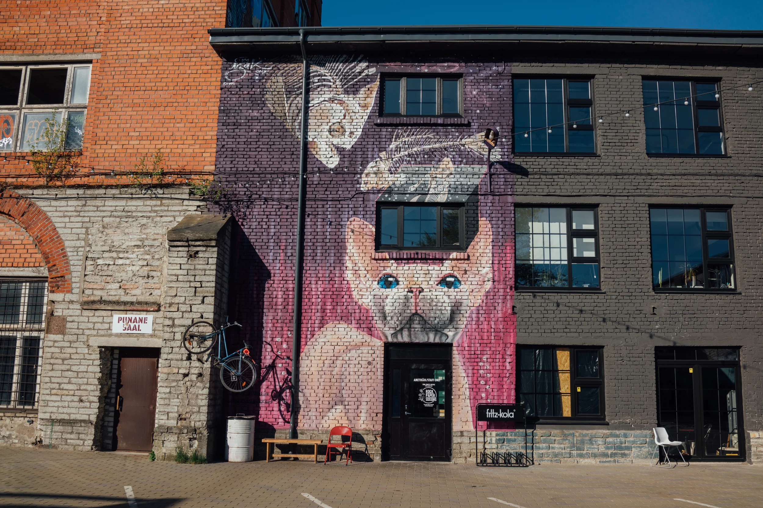 Some of the many building façades of Telliskivi Creative City