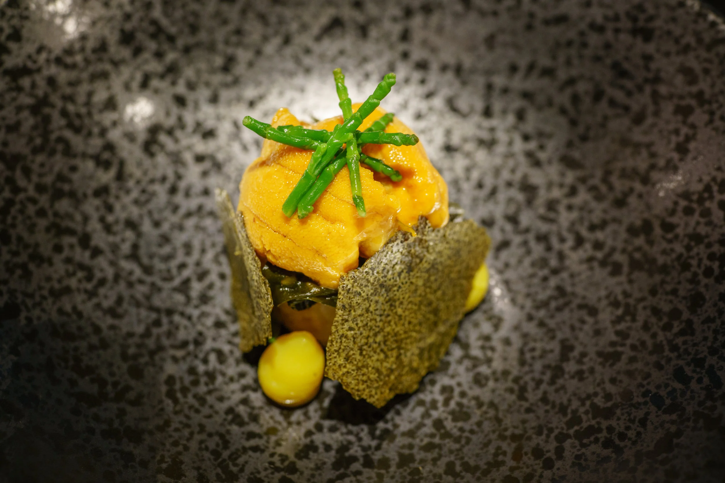 Bibimbap: Hokkaido Uni, Kimchi, Seaweed