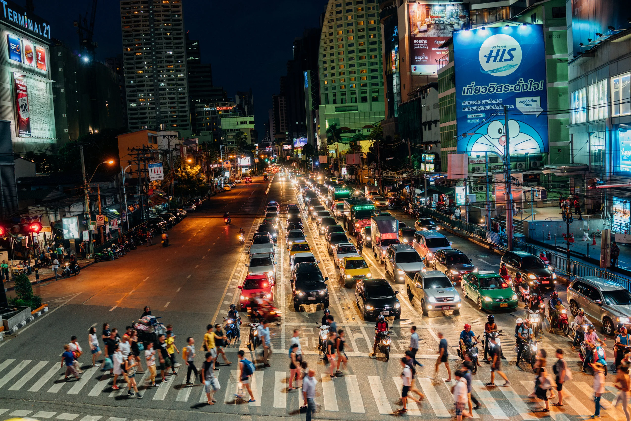 Bangkok traffic is civilized, but it's brutal