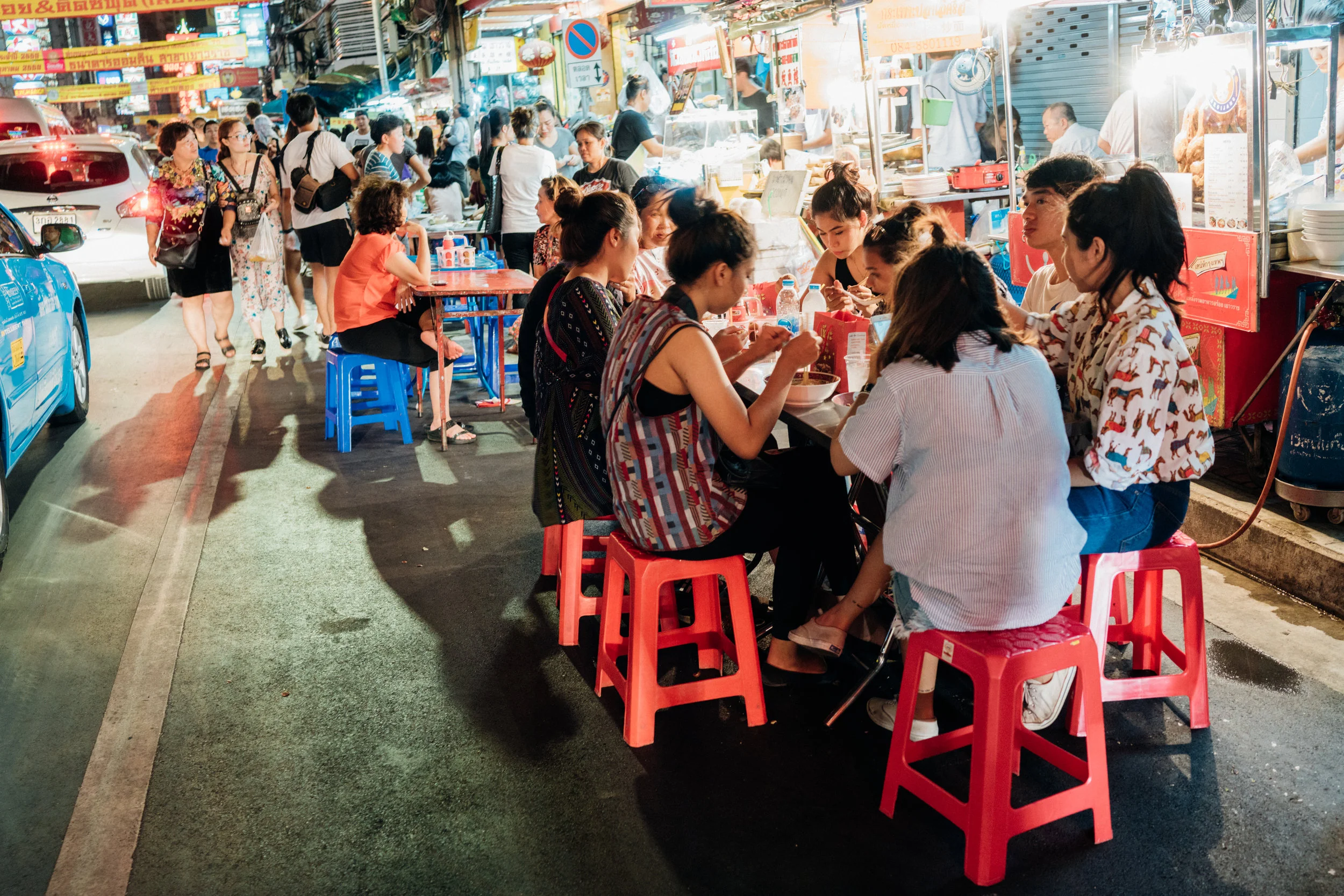 Bangkok's Chinatown is full of street food vendors come sundown