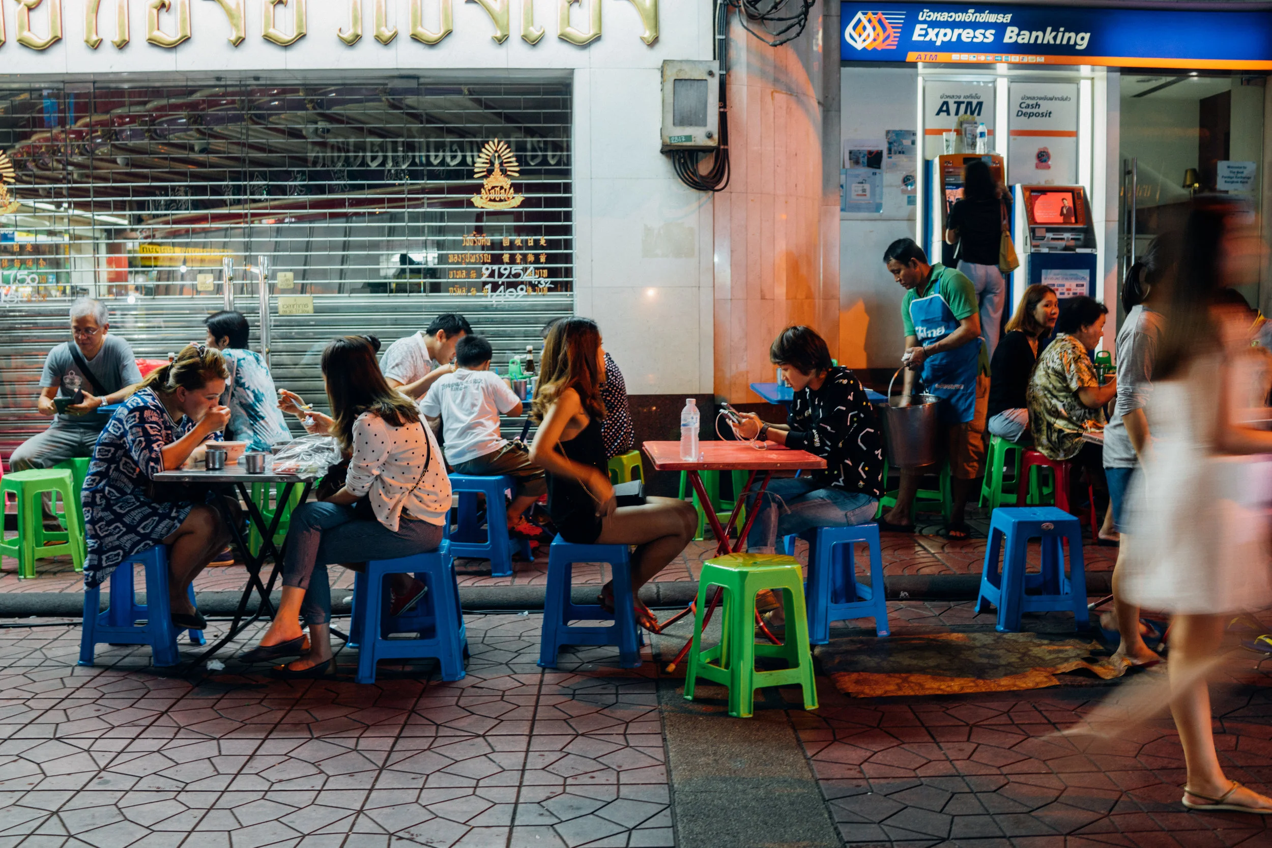 Night street food scene, Bangkok